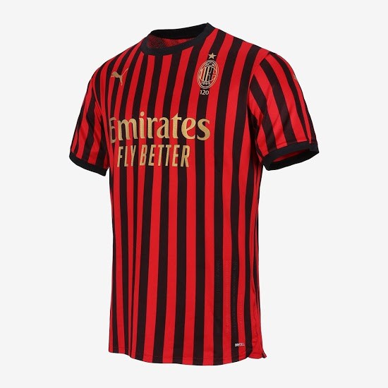 camiseta futbol AC Milan 120 aniversario